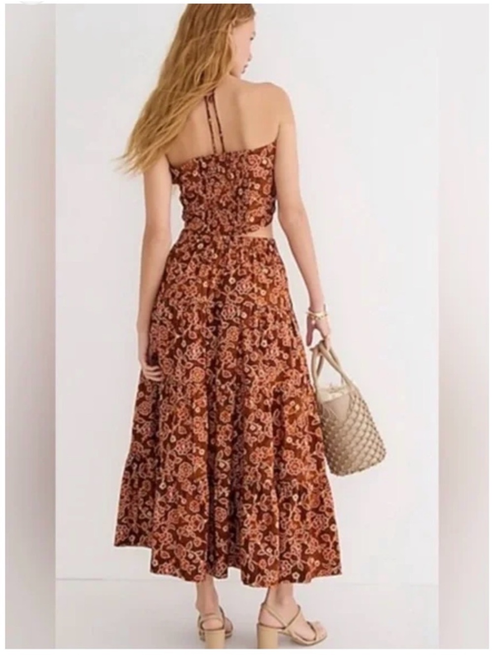 J. Crew Top and Skirt Set in brown vine print - Picture 3 of 6